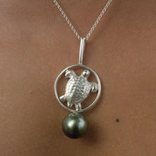 Load image into Gallery viewer, READY TO SHIP Turtle & Saltwater Pearl Necklace in 925 Sterling Silver - FJD$ - Adorn Pacific - All Products