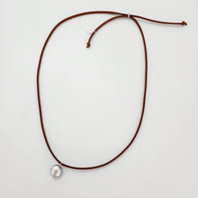 Load image into Gallery viewer, READY TO SHIP Unisex Fiji Saltwater Baroque Pearl Faux Suede Leather Necklace - FJD$ - Adorn Pacific - All Products