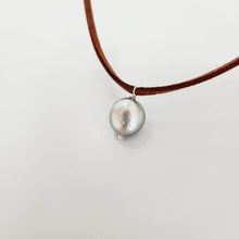 Load image into Gallery viewer, READY TO SHIP Unisex Fiji Saltwater Baroque Pearl Faux Suede Leather Necklace - FJD$ - Adorn Pacific - All Products