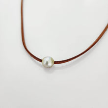 Load image into Gallery viewer, READY TO SHIP Unisex Fiji Saltwater Circled Pearl Faux Suede Leather Necklace - FJD$ - Adorn Pacific - All Products