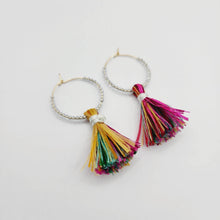 Load image into Gallery viewer, READY TO SHIP Vau and Glass Bead Hoop Earrings - 14k Gold Fill FJD$ - Adorn Pacific - Earrings