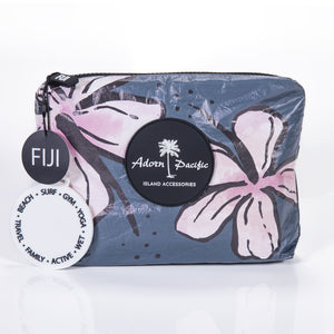 READY TO SHIP "Fiji Hibiscus" Small Water-Resistant Pouch - FJD$