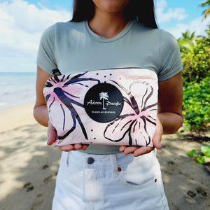 READY TO SHIP "Fiji Hibiscus" Small Water-Resistant Pouch - FJD$