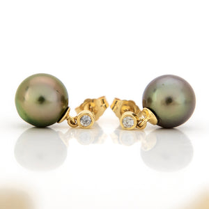 CONTACT US TO RECREATE THIS SOLD OUT STYLE Civa Fiji Graded Pearl Earrings #BO3024 - 14k Solid Gold FJD$