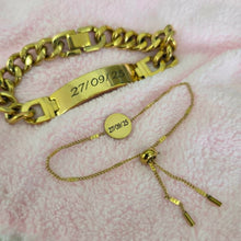 Load image into Gallery viewer, Engravable Men's Bracelet - Silver or Gold Waterproof Stainless Steel FJD$
