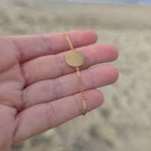Load image into Gallery viewer, Engravable Disc Bracelet - Silver or Gold Waterproof Stainless Steel FJD$
