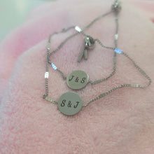 Load image into Gallery viewer, Engravable Disc Bracelet - Silver or Gold Waterproof Stainless Steel FJD$

