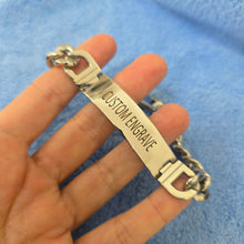 Load image into Gallery viewer, Engravable Men's Bracelet - Silver or Gold Waterproof Stainless Steel FJD$
