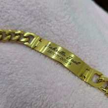 Load image into Gallery viewer, Engravable Men's Bracelet - Silver or Gold Waterproof Stainless Steel FJD$
