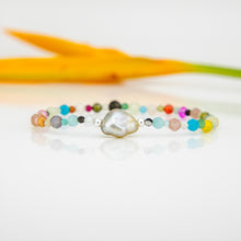 Load image into Gallery viewer, READY TO SHIP Fiji Keshi Pearl &amp; Glass Bead Stretch Bracelet - FJD$
