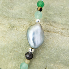 Load image into Gallery viewer, READY TO SHIP Fiji Keshi Pearl &amp; Glass Bead Stretch Bracelet - FJD$
