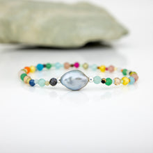 Load image into Gallery viewer, READY TO SHIP Fiji Keshi Pearl &amp; Glass Bead Stretch Bracelet - FJD$
