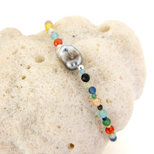Load image into Gallery viewer, READY TO SHIP Fiji Keshi Pearl &amp; Glass Bead Stretch Bracelet - FJD$
