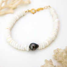 Load image into Gallery viewer, READY TO SHIP Fiji Saltwater Pearl &amp; Shell Money Bracelet - 14k Gold Fill FJD$
