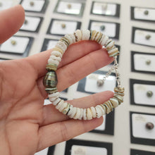 Load image into Gallery viewer, READY TO SHIP Fiji Saltwater Pearl &amp; Shell Money Bracelet - 925 Sterling Silver FJD$
