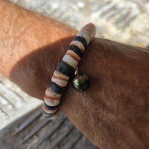 READY TO SHIP Fiji Saltwater Pearl & Shell Money Stretch Bracelet FJD$