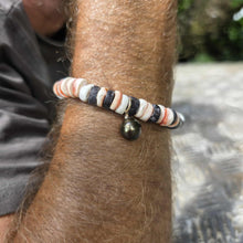 Load image into Gallery viewer, READY TO SHIP Fiji Saltwater Pearl &amp; Shell Money Stretch Bracelet FJD$
