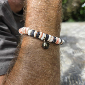 READY TO SHIP Fiji Saltwater Pearl & Shell Money Stretch Bracelet FJD$