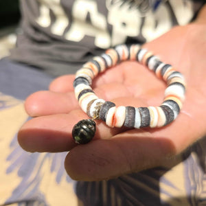 READY TO SHIP Fiji Saltwater Pearl & Shell Money Stretch Bracelet FJD$