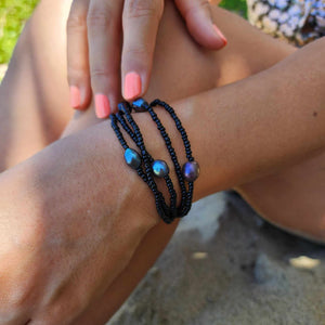 READY TO SHIP Stretch Freshwater Pearl & Bead Wrap Bracelet FJD$
