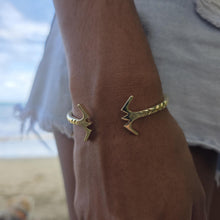 Load image into Gallery viewer, READY TO SHIP Frigate Bird Cuff Bracelet - 14k Gold over Brass FJD$

