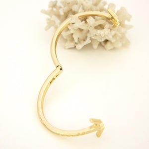 READY TO SHIP Frigate Bird Cuff Bracelet - 14k Gold over Brass FJD$