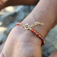 Load image into Gallery viewer, READY TO SHIP Palm Tree Charm &amp; Bead Bracelet - 14k Gold Fill FJD$
