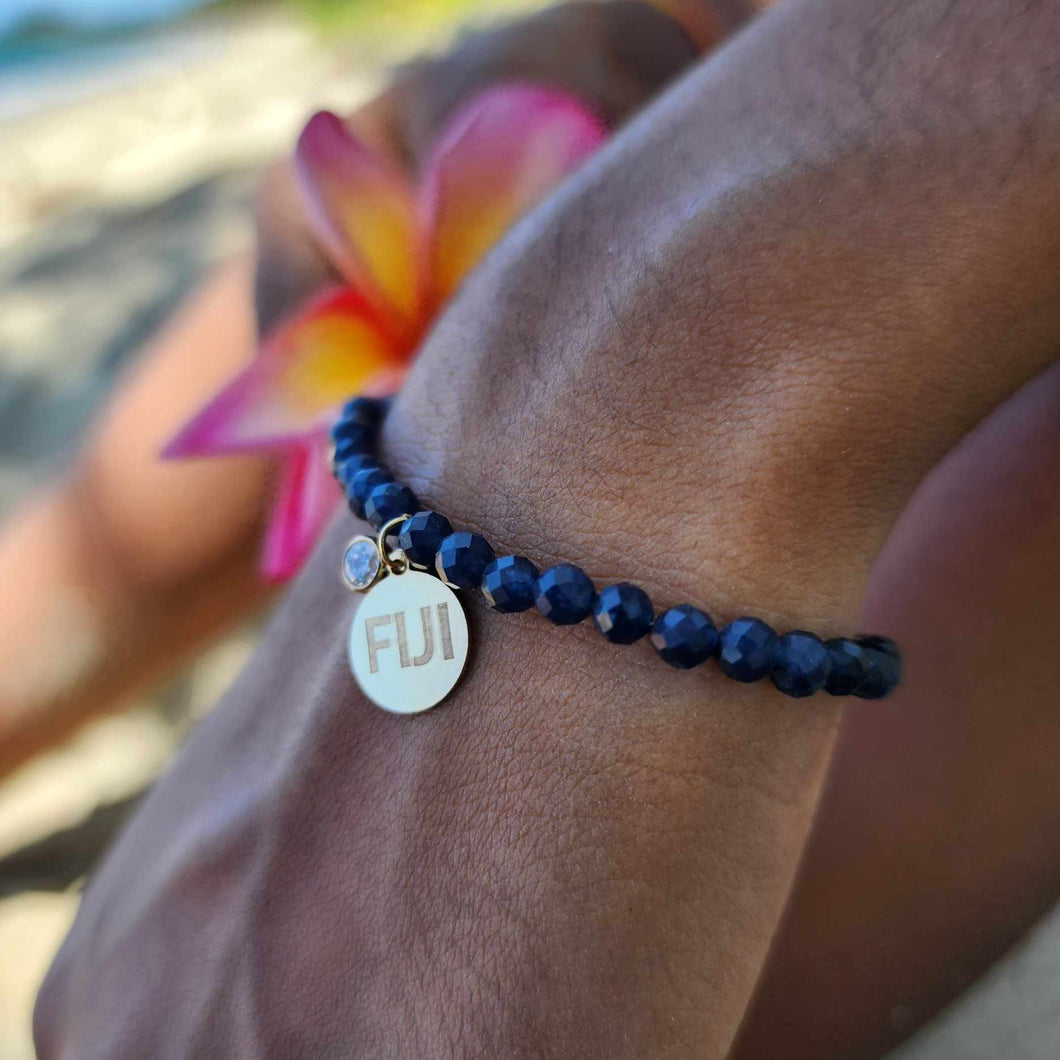 READY TO SHIP Fiji Charm & Bead Bracelet - 14k Gold Fill FJD$