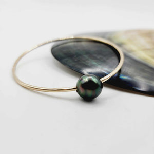 READY TO SHIP Civa Fiji Saltwater Pearl Bangle - 14k Gold Fill FJD$