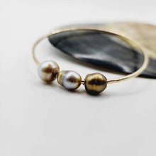 Load image into Gallery viewer, READY TO SHIP Civa Fiji Saltwater Pearl Bangle - 14k Gold Fill FJD$
