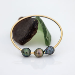 READY TO SHIP Civa Fiji Saltwater Pearl Bangle - 14k Gold Fill FJD$