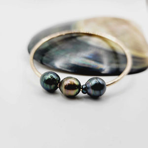 READY TO SHIP Civa Fiji Saltwater Pearl Bangle - 14k Gold Fill FJD$