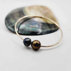 READY TO SHIP Civa Fiji Saltwater Pearl Bangle - 14k Gold Fill FJD$