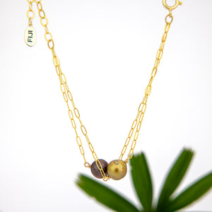 READY TO SHIP Civa Fiji Pearl Duo Bracelet - 14k Gold Fill FJD$