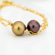 Load image into Gallery viewer, READY TO SHIP Civa Fiji Pearl Duo Bracelet - 14k Gold Fill FJD$
