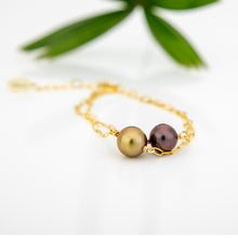 Load image into Gallery viewer, READY TO SHIP Civa Fiji Pearl Duo Bracelet - 14k Gold Fill FJD$
