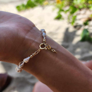 CONTACT US TO RECREATE THIS SOLD OUT STYLE Civa Fiji Saltwater Pearl & Shell Bracelet - 14k Gold Fill FJD$