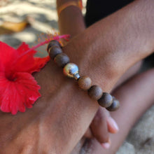 Load image into Gallery viewer, CONTACT US TO RECREATE THIS SOLD OUT STYLE Wooden Bead Saltwater Pearl Bracelet in 14k Gold Fill - FJD$
