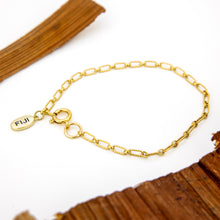 Load image into Gallery viewer, READY TO SHIP Textured Paperclip Bracelet - 14k Gold Fill FJD$

