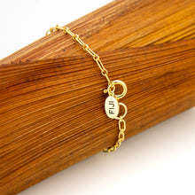 Load image into Gallery viewer, READY TO SHIP Textured Paperclip Bracelet - 14k Gold Fill FJD$
