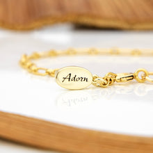 Load image into Gallery viewer, READY TO SHIP Textured Paperclip Bracelet - 14k Gold Fill FJD$
