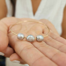 Load image into Gallery viewer, READY TO SHIP Freshwater Pearl Bangle - 14k Gold Fill FJD$
