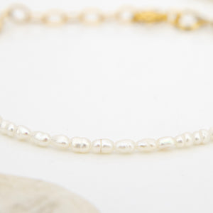 READY TO SHIP Freshwater Rice Pearl Bracelet - 14k Gold Fill FJD$