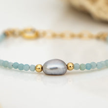 Load image into Gallery viewer, READY TO SHIP Freshwater Pearl &amp; Bead Bracelet - 14k Gold Fill FJD$
