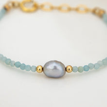 Load image into Gallery viewer, READY TO SHIP Freshwater Pearl &amp; Bead Bracelet - 14k Gold Fill FJD$
