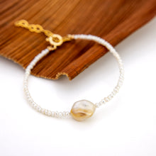 Load image into Gallery viewer, READY TO SHIP Freshwater Pearl Bracelet with Civa Fiji Pearl - 14k Gold Fill FJD$
