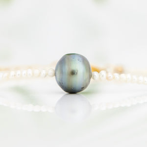 READY TO SHIP Freshwater Pearl Bracelet with Civa Fiji Pearl - 14k Gold Fill FJD$