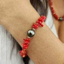 Load image into Gallery viewer, CONTACT US TO RECREATE THIS SOLD OUT STYLE Civa Fiji Pearl Red Coral Set - FJD$
