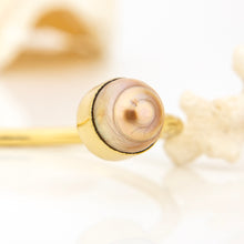 Load image into Gallery viewer, READY TO SHIP Civa Fiji Saltwater Bezel Set Pearl &amp; Shell Cuff - 14k Gold Fill FJD$
