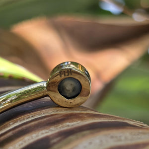 READY TO SHIP Civa Fiji Saltwater Bezel Set Pearl & Shell Cuff - 14k Gold Fill FJD$